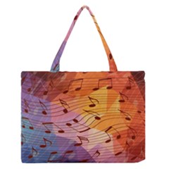 Music Notes Zipper Medium Tote Bag by linceazul