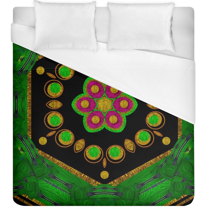 Magic Of Life A Orchid Mandala So Bright Duvet Cover (King Size)