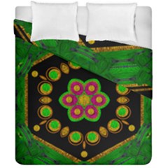 Magic Of Life A Orchid Mandala So Bright Duvet Cover Double Side (california King Size) by pepitasart