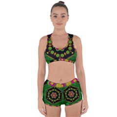 Magic Of Life A Orchid Mandala So Bright Racerback Boyleg Bikini Set by pepitasart