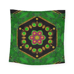 Magic Of Life A Orchid Mandala So Bright Square Tapestry (small) by pepitasart