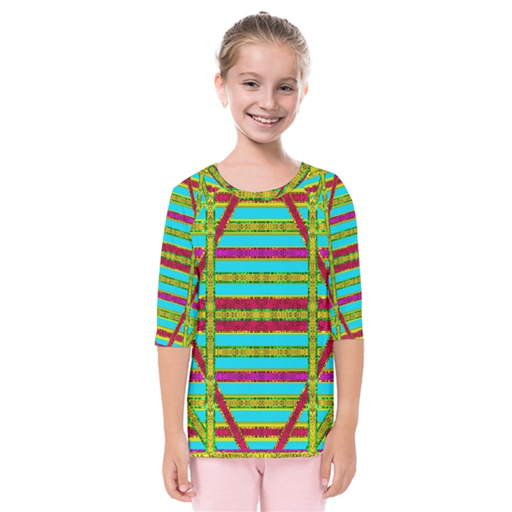 Gift Wrappers For Body And Soul Kids  Quarter Sleeve Raglan Tee