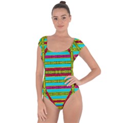 Gift Wrappers For Body And Soul Short Sleeve Leotard  by pepitasart