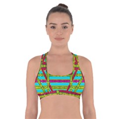 Gift Wrappers For Body And Soul Cross Back Sports Bra by pepitasart