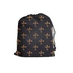 Fleur De Lis Drawstring Pouches (large)  by NouveauDesign