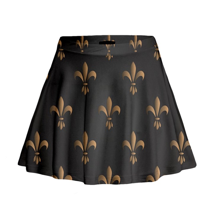 fleur de lis Mini Flare Skirt