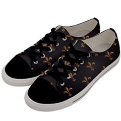 Fleur De Lis Men s Low Top Canvas Sneakers by NouveauDesign