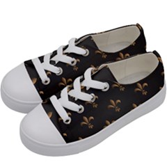 Fleur De Lis Kids  Low Top Canvas Sneakers by NouveauDesign