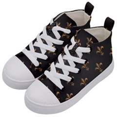 Fleur De Lis Kid s Mid-top Canvas Sneakers by NouveauDesign