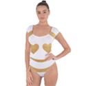 gold smiley face Short Sleeve Leotard  View1