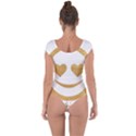 gold smiley face Short Sleeve Leotard  View2