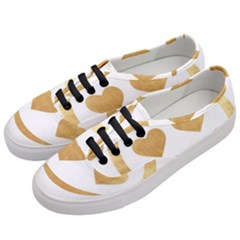 Gold Smiley Face Women s Classic Low Top Sneakers by NouveauDesign