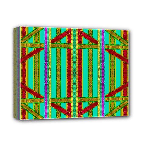 Gift Wrappers For Body And Soul In  A Rainbow Mind Deluxe Canvas 14  X 11  by pepitasart