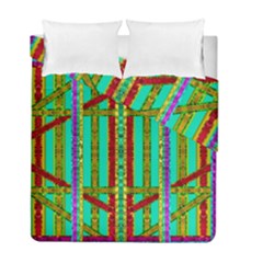 Gift Wrappers For Body And Soul In  A Rainbow Mind Duvet Cover Double Side (full/ Double Size) by pepitasart