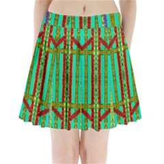 Gift Wrappers For Body And Soul In  A Rainbow Mind Pleated Mini Skirt by pepitasart