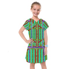 Gift Wrappers For Body And Soul In  A Rainbow Mind Kids  Drop Waist Dress by pepitasart