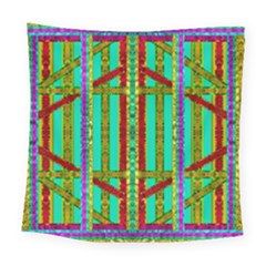 Gift Wrappers For Body And Soul In  A Rainbow Mind Square Tapestry (large) by pepitasart