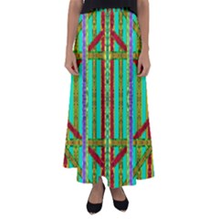 Gift Wrappers For Body And Soul In  A Rainbow Mind Flared Maxi Skirt by pepitasart