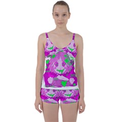 Fujoshi Tie Front Two Piece Tankini