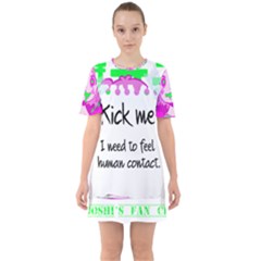 Kick Me! Sixties Short Sleeve Mini Dress by psychodeliciashop