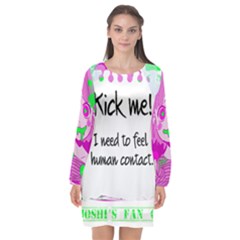 Kick Me! Long Sleeve Chiffon Shift Dress  by psychodeliciashop