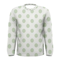 Green Dots Modern Pattern Paper Men s Long Sleeve Tee by Celenk