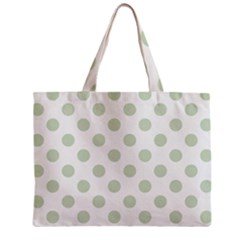 Green Dots Modern Pattern Paper Zipper Mini Tote Bag by Celenk