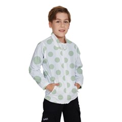 Green Dots Modern Pattern Paper Wind Breaker (kids) by Celenk