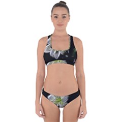 White Lily Flower Nature Beauty Cross Back Hipster Bikini Set by Celenk