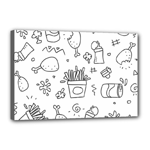 Set Chalk Out Scribble Collection Canvas 18  X 12  by Celenk