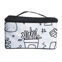 Set Chalk Out Scribble Collection Cosmetic Storage Case by Celenk