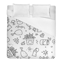 Set Chalk Out Scribble Collection Duvet Cover (full/ Double Size) by Celenk