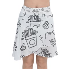 Set Chalk Out Scribble Collection Chiffon Wrap by Celenk