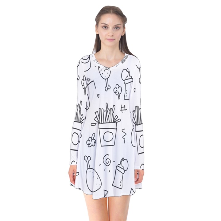 Set Chalk Out Scribble Collection Flare Dress