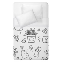 Set Chalk Out Scribble Collection Duvet Cover (single Size) by Celenk