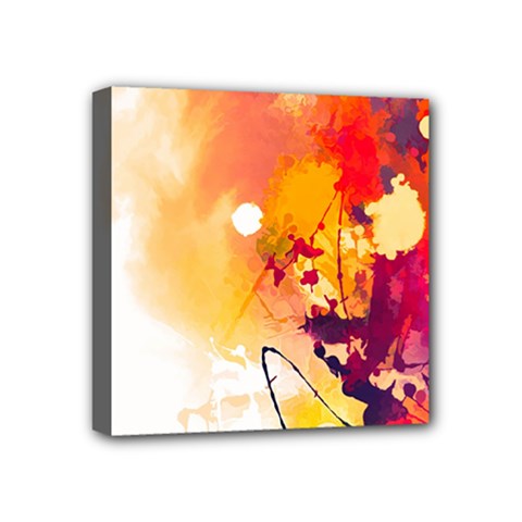 Paint Splash Paint Splatter Design Mini Canvas 4  X 4  by Celenk