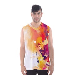 Paint Splash Paint Splatter Design Men s Basketball Tank Top by Celenk