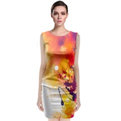 Paint Splash Paint Splatter Design Classic Sleeveless Midi Dress by Celenk