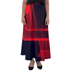 Background Light Glow Abstract Art Flared Maxi Skirt by Celenk