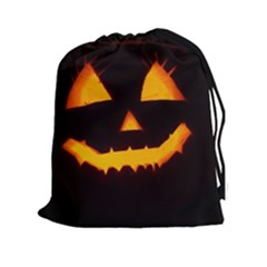 Pumpkin Helloween Face Autumn Drawstring Pouches (xxl) by Celenk