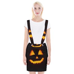 Pumpkin Helloween Face Autumn Braces Suspender Skirt by Celenk