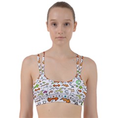 Desktop Pattern Art Graphic Design Line Them Up Sports Bra