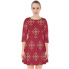 Pattern Background Holiday Smock Dress by Celenk