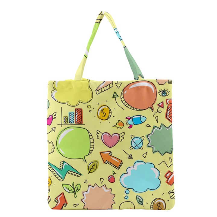 Cute Sketch Child Graphic Funny Grocery Tote Bag