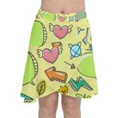 Cute Sketch Child Graphic Funny Chiffon Wrap by Celenk