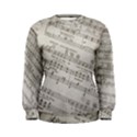 Sheet Music Paper Notes Antique Women s Sweatshirt View1