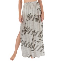 Sheet Music Paper Notes Antique Maxi Chiffon Tie-up Sarong by Celenk