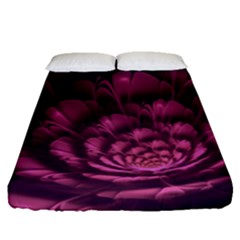 Fractal Blossom Flower Bloom Fitted Sheet (queen Size) by Celenk