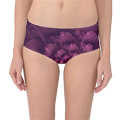 Fractal Blossom Flower Bloom Mid-waist Bikini Bottoms by Celenk