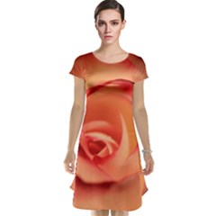 Rose Orange Rose Blossom Bloom Cap Sleeve Nightdress by Celenk